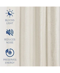 Linen Slub Blackout Grommet Pair (2 Panels