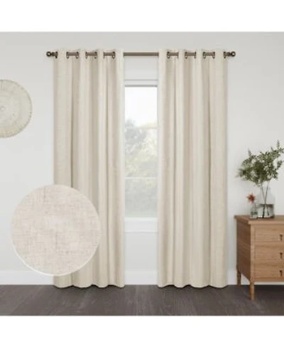 Linen Slub Blackout Grommet Pair 2 Panels 52 Xd7108