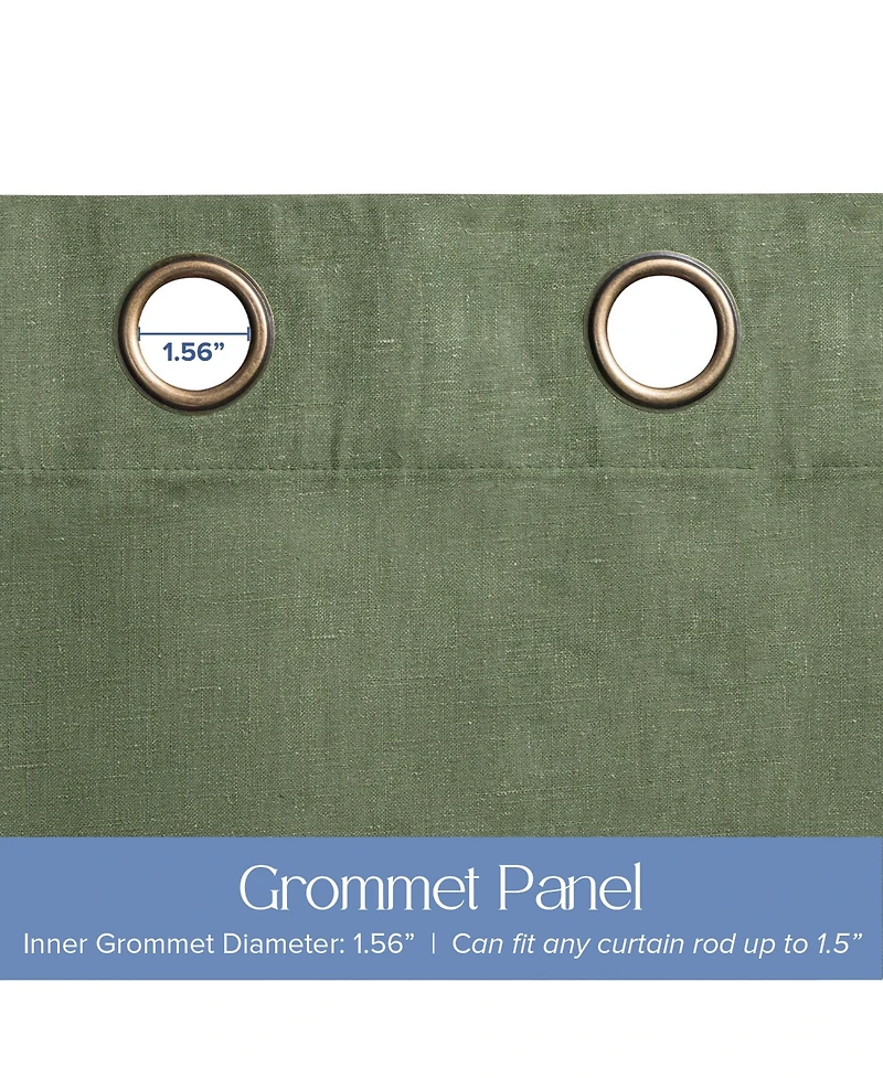 Linen Slub Blackout Grommet Pair (2 Panels