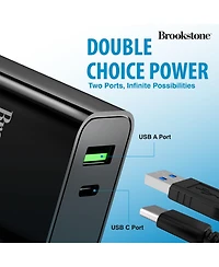 Brookstone Pd 20W Fast Charging 2 Port Universal Wall Charger