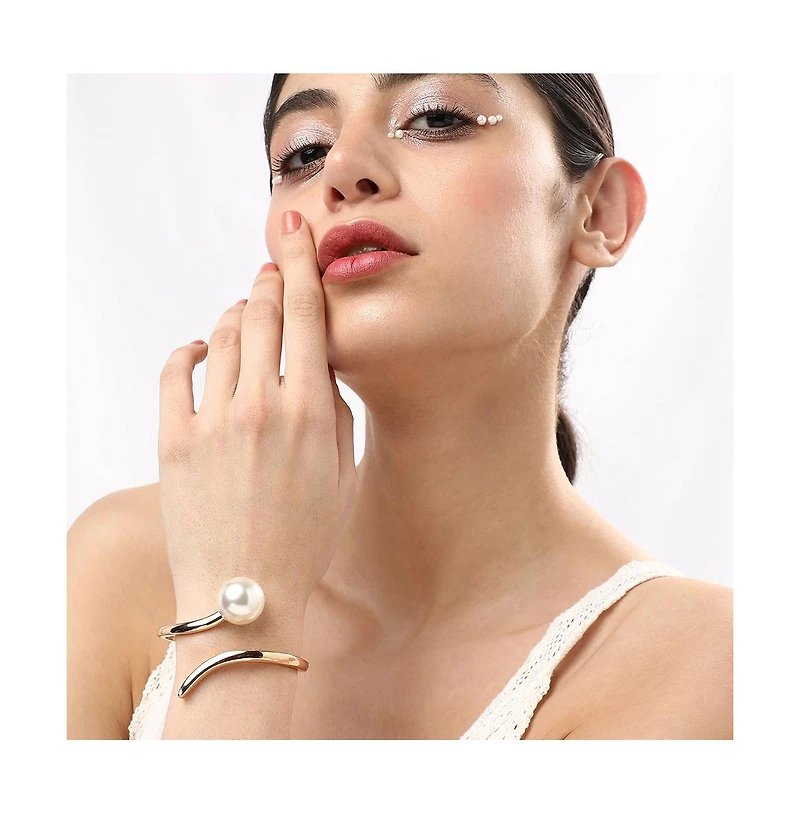 Sohi Women's Snowball Bangle Bracelet