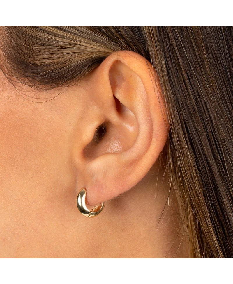 Solid Mini Bubble Huggie Earring 14K