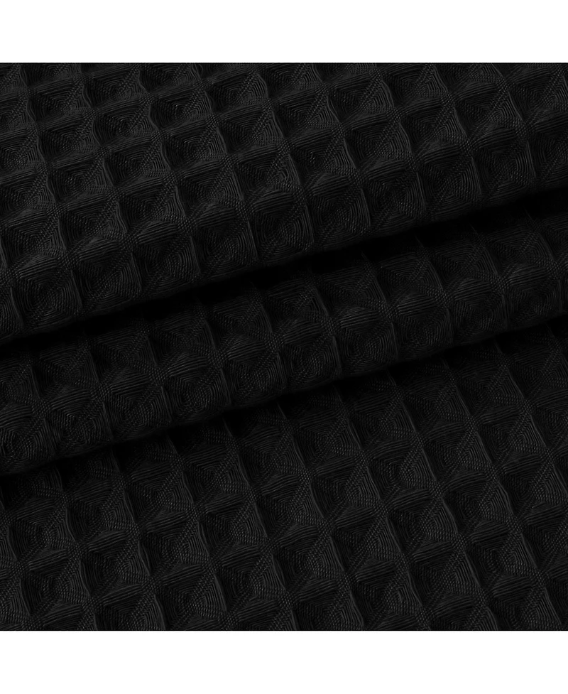 Awesome Home Cotton Blend Soft Waffle Weave Shower Curtain, 72"X96"