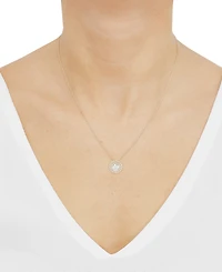 Grown With Love Lab Grown Diamond Double Halo Pendant Necklace (1-1/2 ct. t.w.) in 14k White or Yellow Gold, 16" + 2" extender