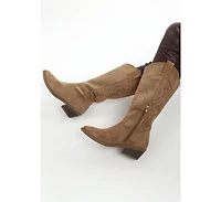 Lariat Studs Embellished Cowboy Boots Women
