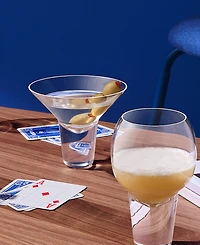 Nude Glass Gravity Martini Cocktail Glasses, Set of 2