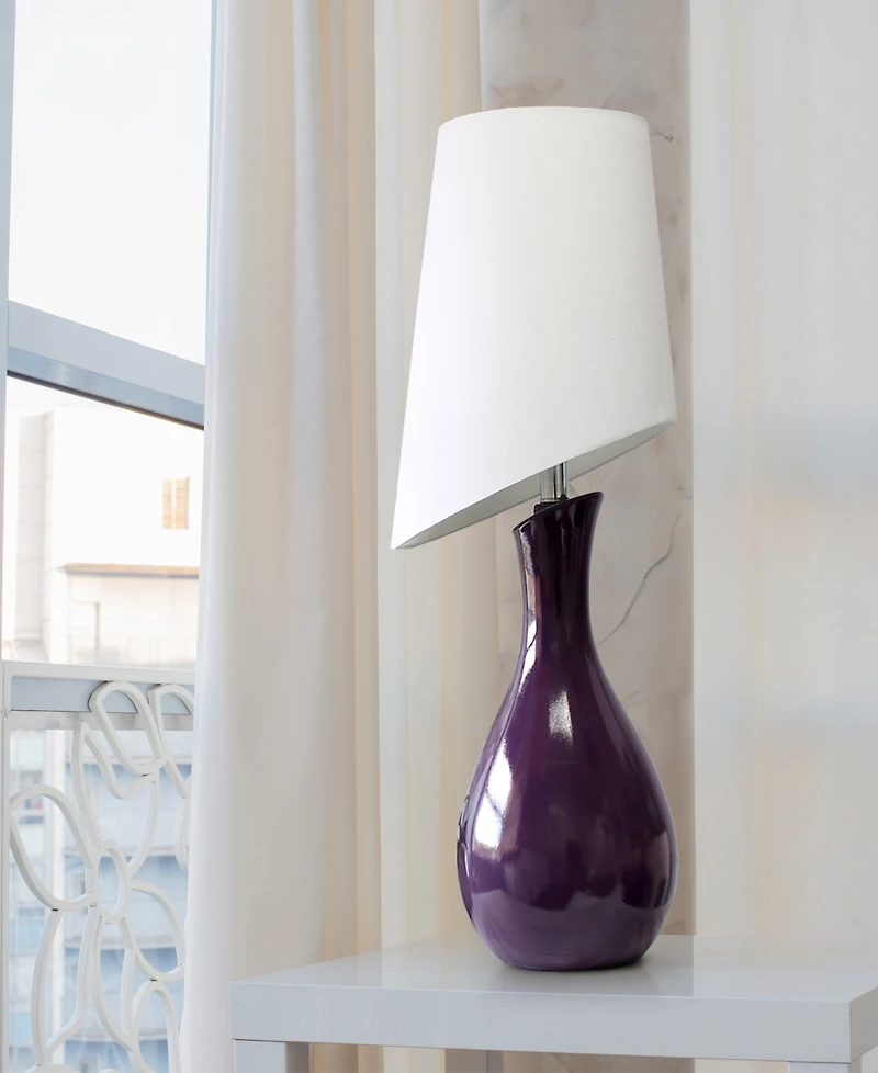 Lalia Home 29" Eggplant Contemporary Table Lamp