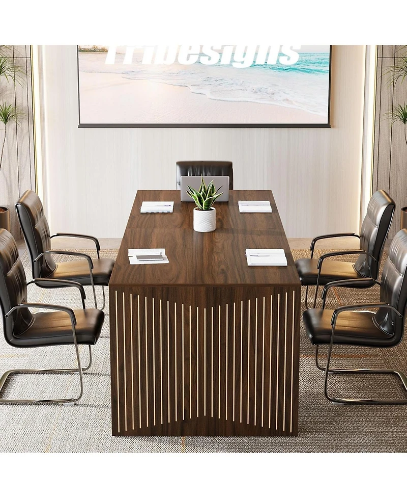 Tribesigns 6.6 ft Conference Table, 78.7" Large Office Meeting Table for 6-8 People, Modern Seminar Meeting Table Desk for Meeting Room, Home Office
