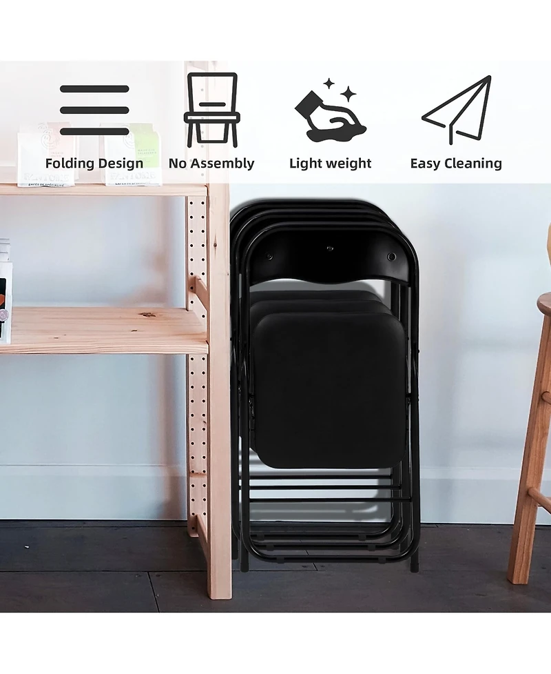 Gaomon Folding Chairs with Padded Seats