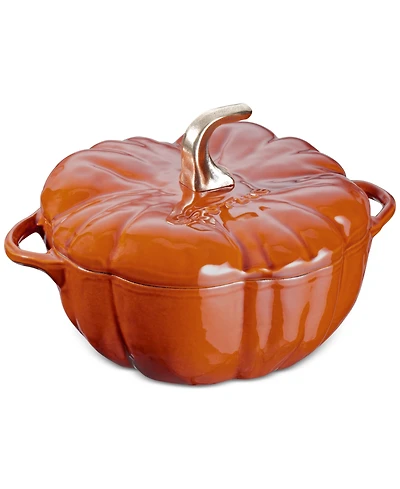Staub Enameled Cast Iron 3.5-Qt Pumpkin Dutch Oven
