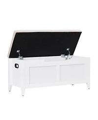 gaomon 42'' Storage Bench - Wooden Toy Chest with Seating and 2 Safety Hinge, Storage Chest Flip-Top Storage Trunk