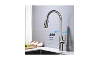 Slickblue Kitchen Faucet with Pull-Out Spray Head for Enhanced Functionality and Easy Cleaning