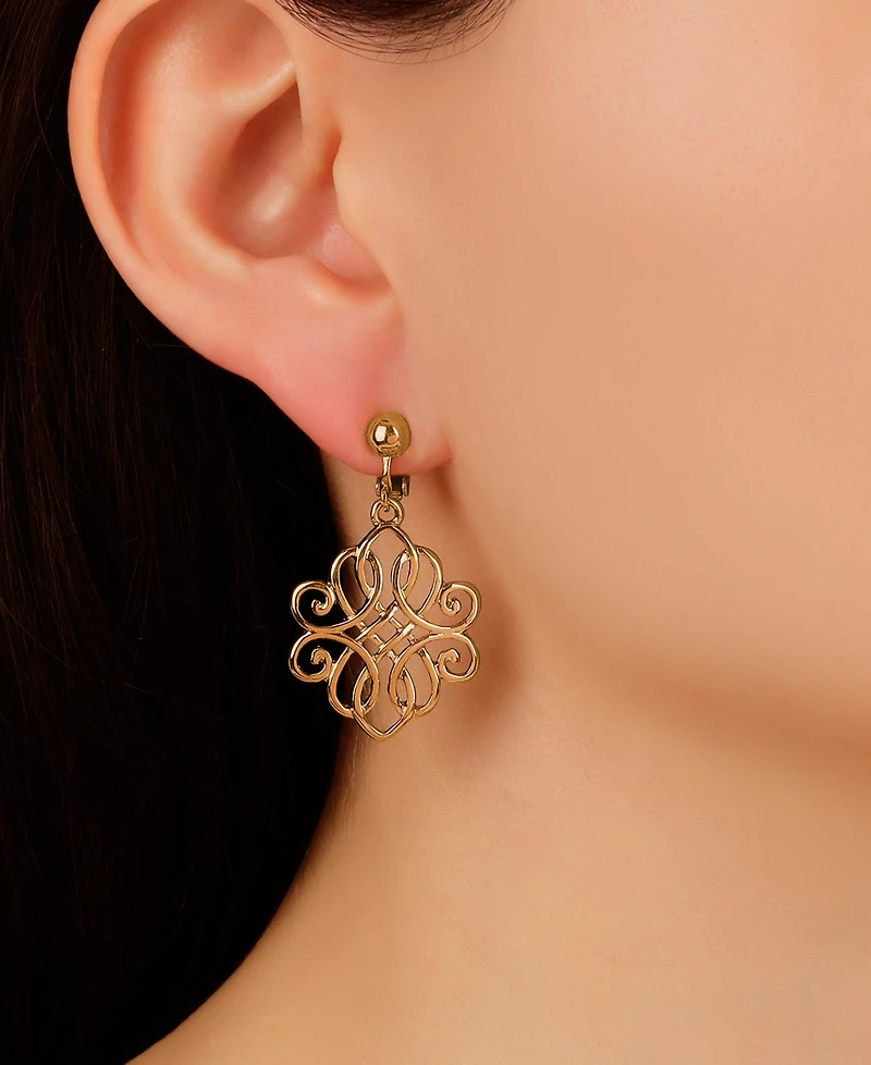 2028 Filigree Clip Earrings