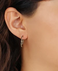 2028 Gold-Tone Twisted Hoop Earrings
