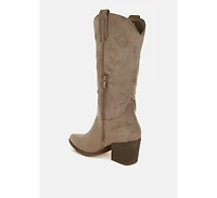 Rancher Microfiber Long Cowboy Boots