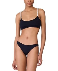 Kate Spade Womens Embellished Strap Bikini Top High Cut Bottoms