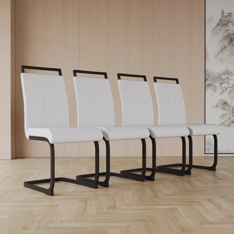 Streamdale Modern Faux Leather Upholstered Dining Chairs (Set of 4)