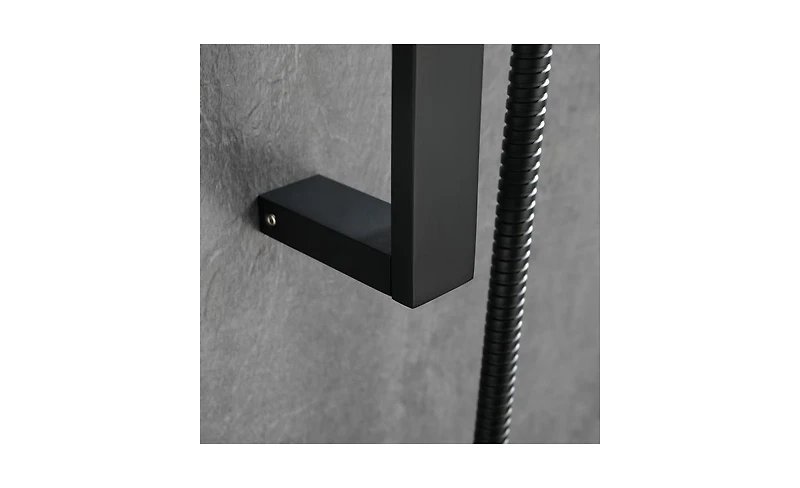 Slickblue Eco-Performance Handheld Shower: Matte Black Shower Head with 28-Inch Slide Bar and 59-Inch Hose