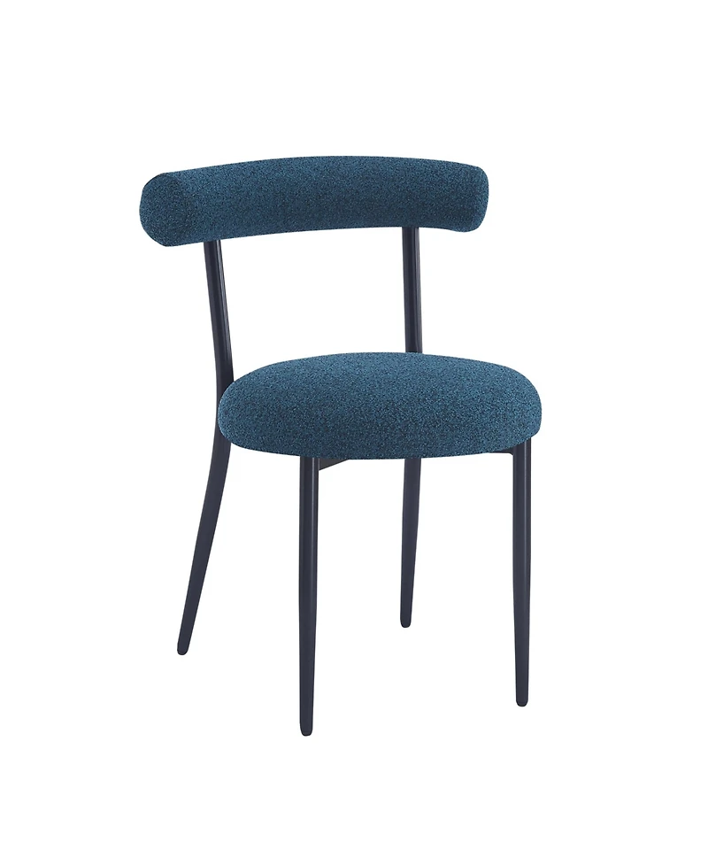 Streamdale Modern Toothpick Dining Chairs with Curved Backrests (Set of 2
