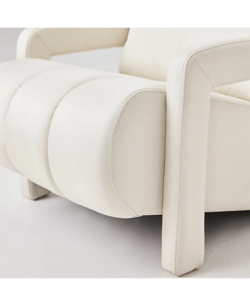 Streamdale Modern Linen Accent Chair with Pillow for Comfort