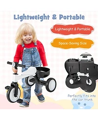 Hongge Toddler Convertible Trike with 86° Limited Steering Angle and Carbon Steel Frame