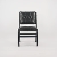 Streamdale Pu Dining Chair Set with Wooden Legs (2)