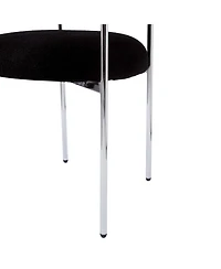 Streamdale Furniture Upholstered Armchair Dining Chairs With Metal Legs (Set of 2),Black