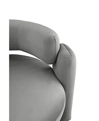 Streamdale Furniture Stylish Barrel Accent Chair: Curved Arms, Waterfall Seat, Hollow Backrest