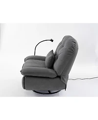 Power Recliner Swivel Glider Usb Charger With Bluetooth Music Player Different Function Sleep Working Game and Leisure Model Grey