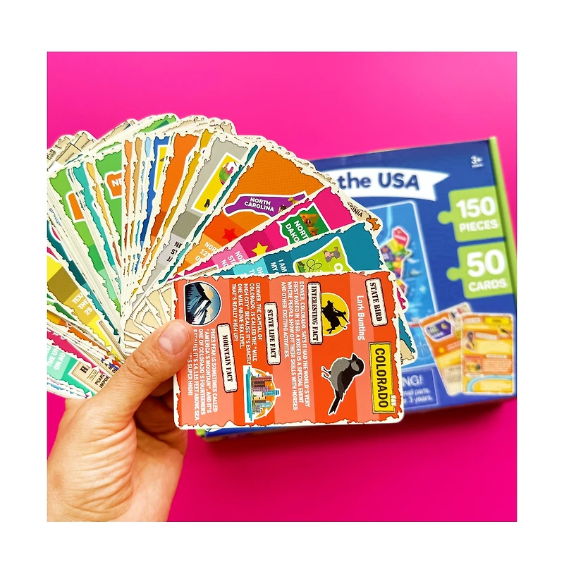 Quokka 150 Pcs Jigsaw Puzzles for Kids Ages 8-10 - 400+ Facts on 50 Flashcards