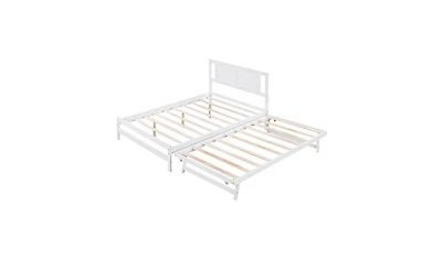 Slickblue Platform Bed with Adjustable Trundle for Versatile Sleep Solutions and Space Efficiency