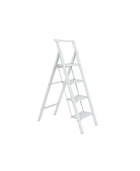 3 Step Ladder, 3 Step Stool Folding Step Stool with Handrails, Gorilla Ladders 500LBS Capacity Sturdy& Portable Ladder for Home Kitchen Library Office