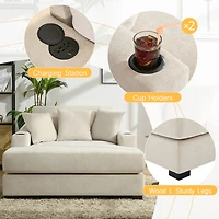 Streamdale 55" Chaise Lounge Sofa with Amenities