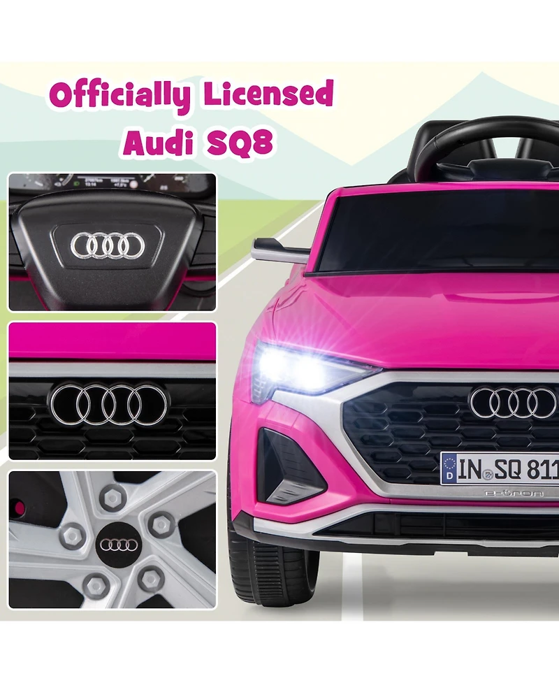 Hongge 12V Kids Ride on Car Licensed Audi SQ8 with Remote Control and 3 Speeds