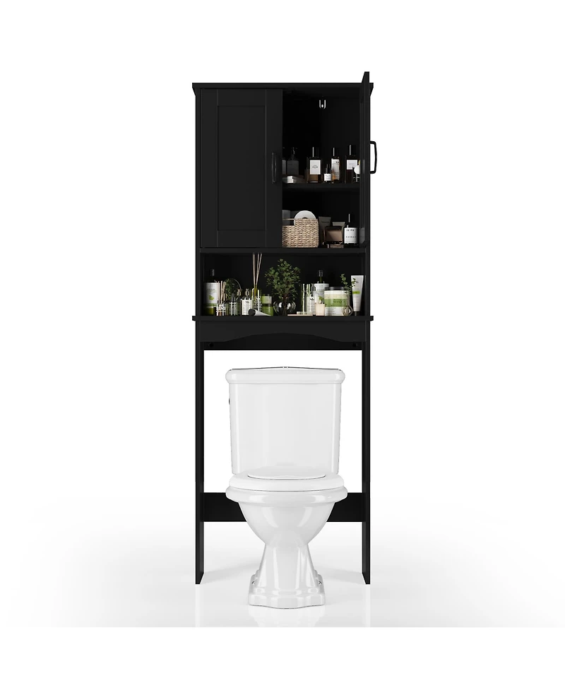 23.62 in. W x 65.39 H 8.27 D Over The Toilet Storage with Adjustable Shelves for Bathroom and Laundry