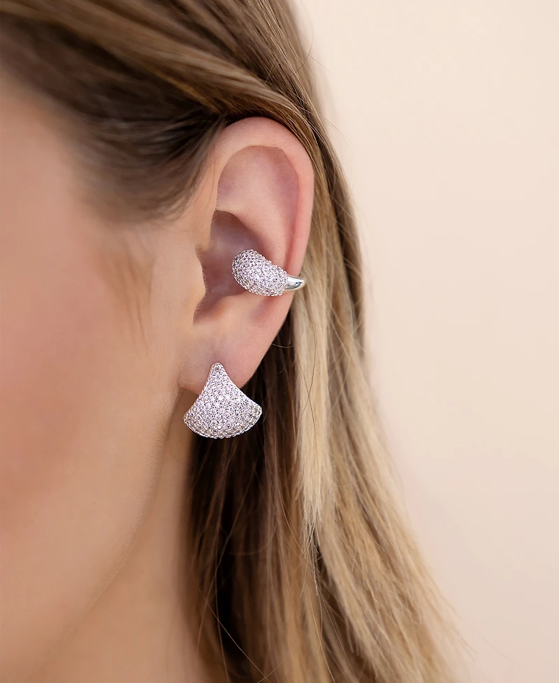 Ettika Pave Encrusted Huggies Hoops Earrings
