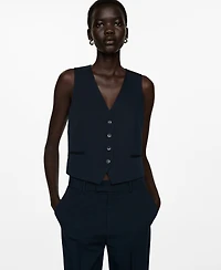 Mango Women's Buttons Detail Suit Vest