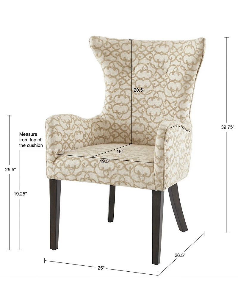Angelica Dining Arm Chair, Set Of 2