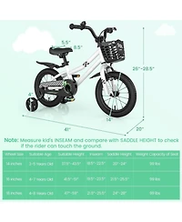 Hongge 14 Inch Kids Bike with 2 Training Wheels for 3-5 Years Old