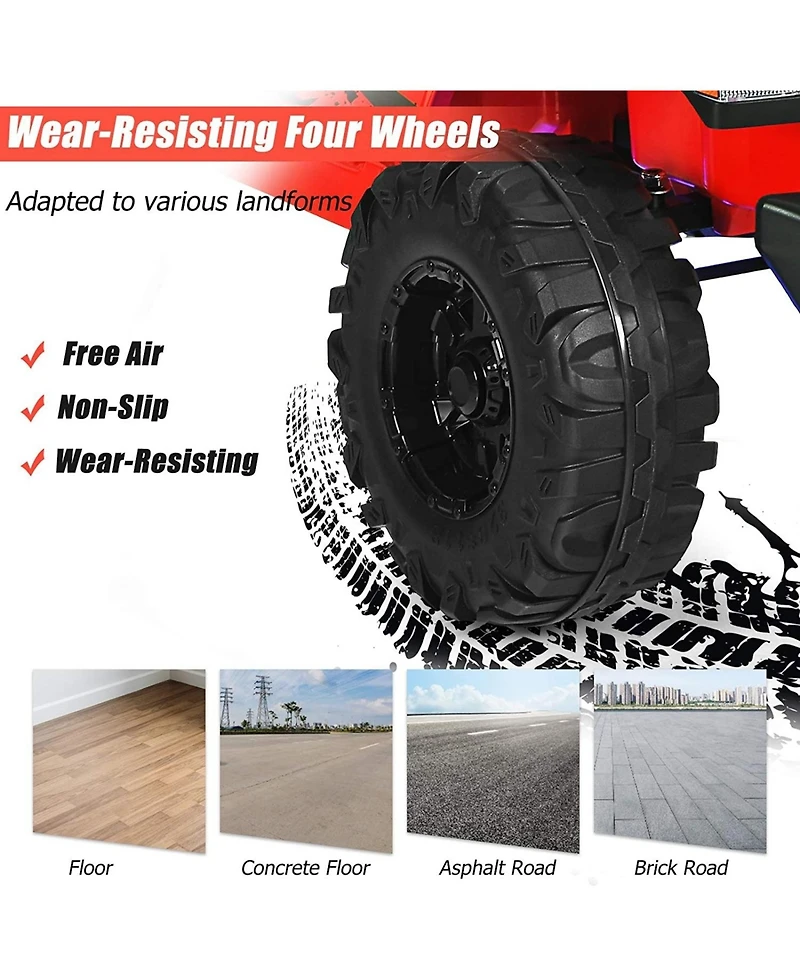 12V Kids Ride-On Jeep Car – 2.4G Remote, Music & Realistic Drive