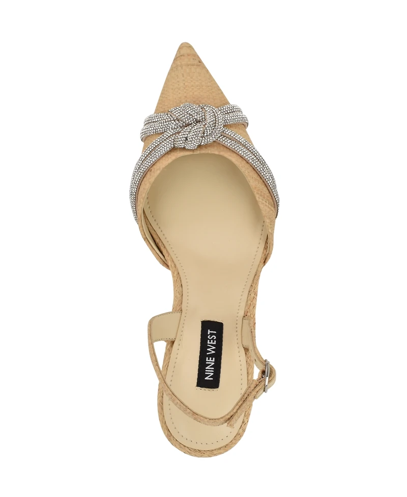 Nine West Women's Deby Embellished Slingback Stiletto Pumps