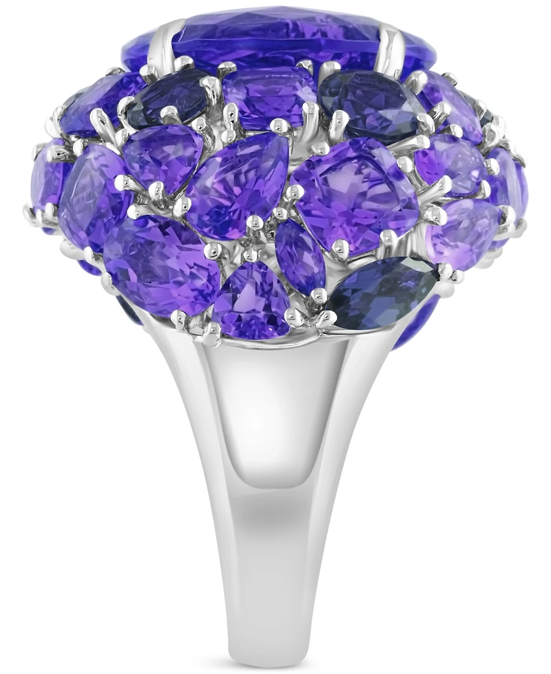 Effy Blue Topaz (18 ct. t.w.) & London (3 Cluster Ring Sterling Silver (Also Amethyst Citrine)