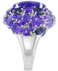 Effy Blue Topaz (18 ct. t.w.) & London (3 Cluster Ring Sterling Silver (Also Amethyst Citrine)