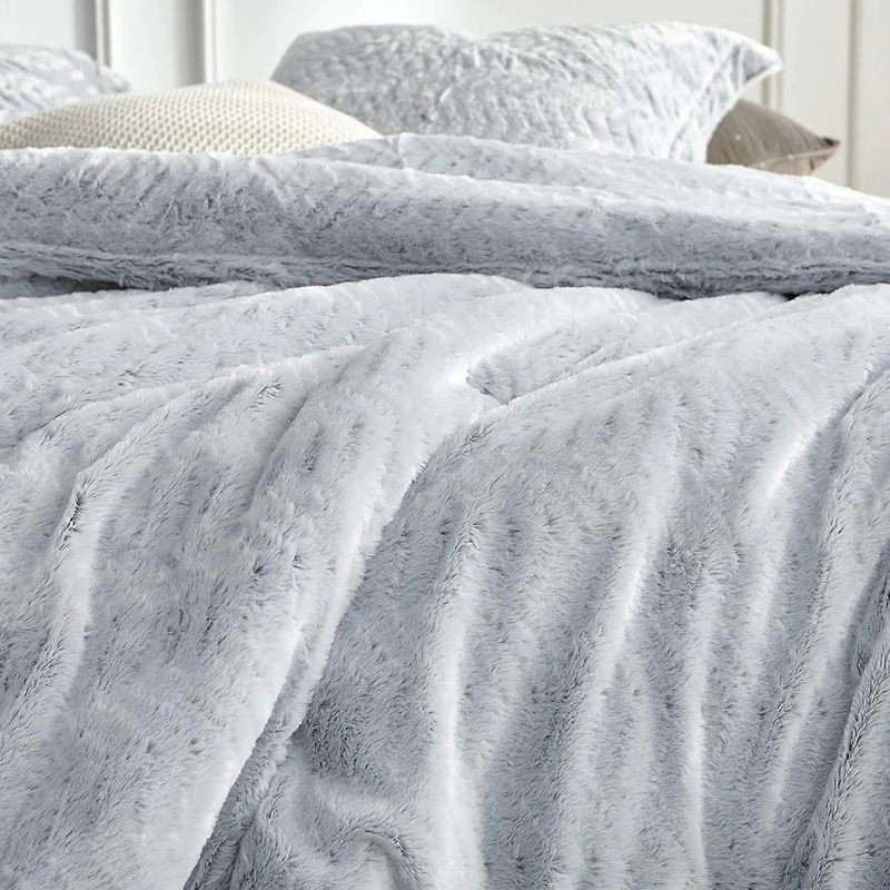 Peak of Cozy - Coma Inducer Oversized Comforter Set - Chevron Frosted Gray
