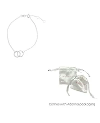 Adornia Silver-Tone Adjustable Cubic Zirconia Pave Rings Bracelet