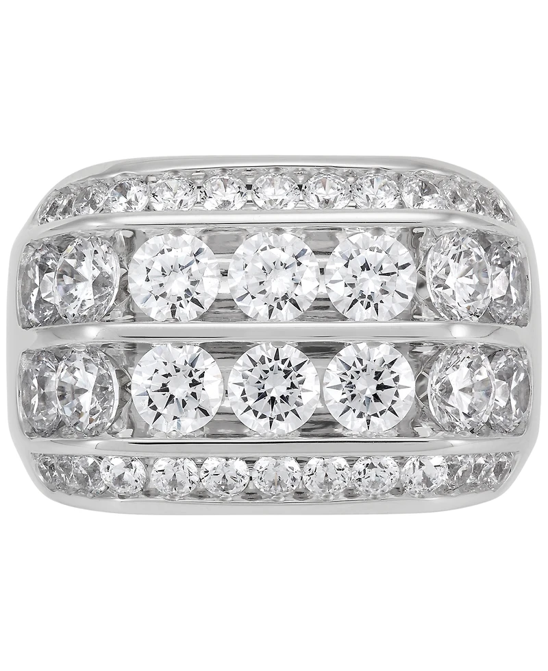 Grown With Love Men's Lab Diamond Multirow Cluster Ring (5 ct. t.w.) 10k White Gold