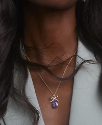 Eliot Danori Cubic Zirconia Bow Drop Pendant Necklace, 16" + 2" extender