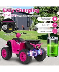 Hongge 24V Kids Ride-On Electric Atv with Wireless Connection for Toddlers 3-8 Years Old