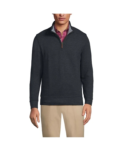 Lands' End Men's Bedford Rib Quarter Zip Sweater