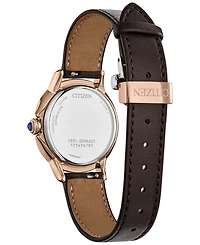 Citizen Eco-Drive Women's Ceci Brown Apple Material Strap Watch 34mm